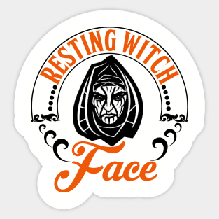 Resting Witch Face Sticker